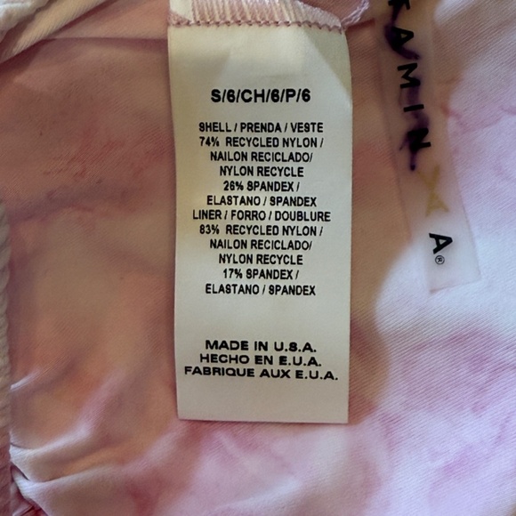 New! Vitamin A Gia Reversible Triangle Top in Pink Tie Dye 31059 - Picture 9 of 11